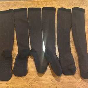 Sonoram 3 pack compression socks. brown. 2 of 3 never worn. 15-20 mmHg, womens